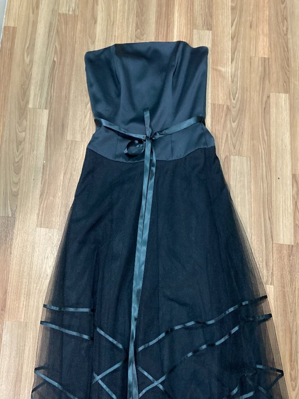 NWOT B2 by Jasmine Bridal Dress Strapless Formal Whimsigoth Tulle Black 12